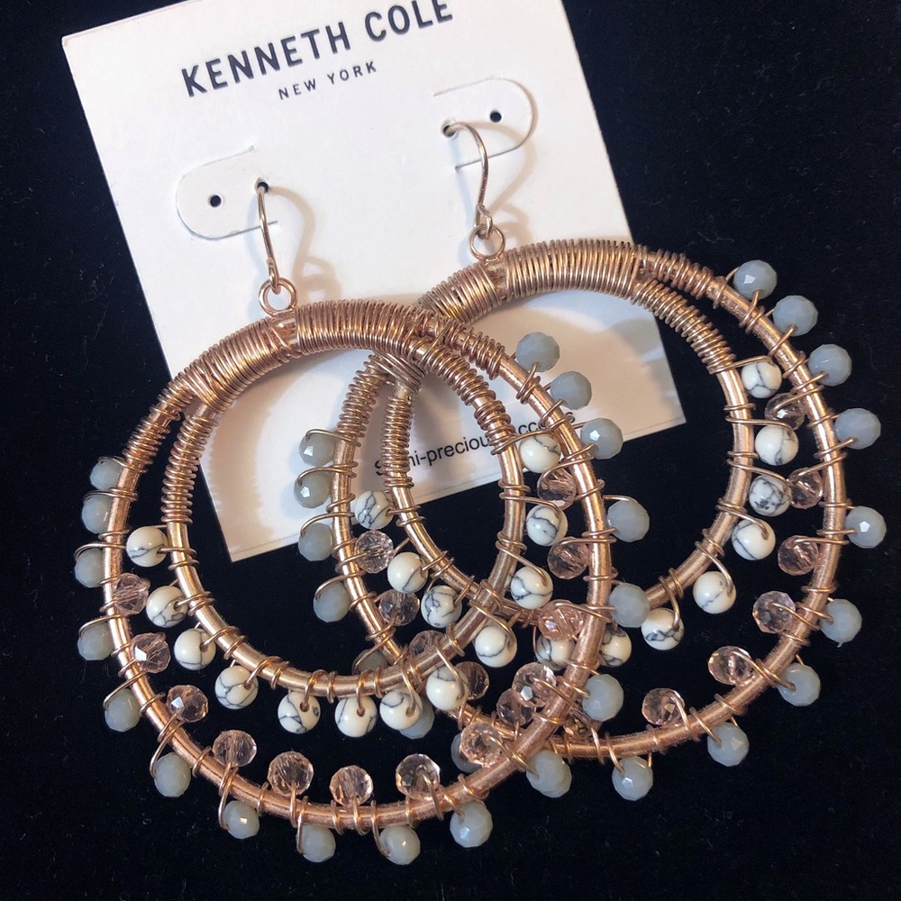 Kenneth Cole RG Wire-Wrap Howlite Dbl Hoops